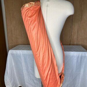 Peach Color Yoga Bag made from Recycle Sari, New without Tags